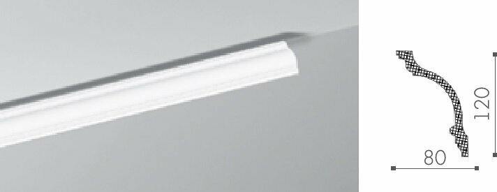 фото Плинтус потолочный NMC Nomastyl GV, 1шт (длина 2м)