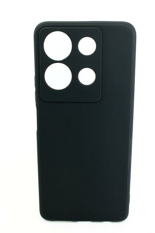 Чехол силиконовый матовый для Infinix Note 30, с защитой камеры, черный
