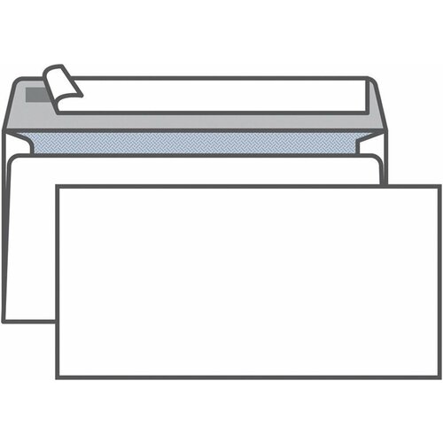 Конверт E65, KurtStrip, 110*220мм, б/подсказа, б/окна, отр. лента, внутр. запечатка, 200 штук, 257765