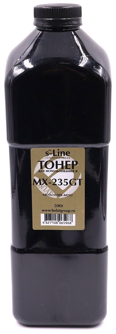 Тонер булат s-Line MX-235GT для Sharp AR-5618, MX-M202 (Чёрный, банка 500 г)