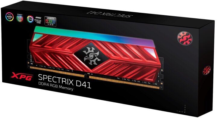 Оперативная память Adata DDR4 8GB 3200MHz pc-25600 XPG SPECTRIX D41 RGB (AX4U32008G16A-ST41)