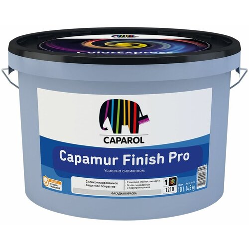 CAPAROL CAPAMUR FINISH PRO краска водно-дисперсионная для наружных работ 2,5л база 1