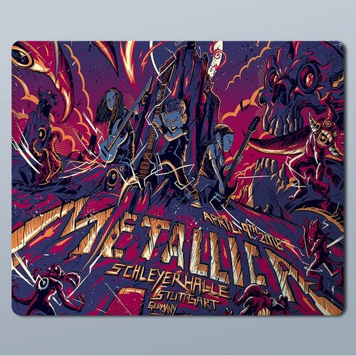 Коврик для мыши с принтом музыка Metallica - 8818