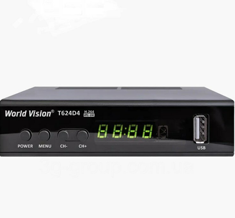 Ресивер цифровой World Vision T624D4 эфирный DVB-T2/C тв приставка бесплатное тв TV-тюнер медиаплеер — фото 4