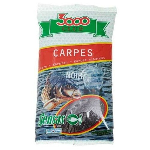 фото Sensas s.a. прикормка sensas 3000 club carp 1кг (noire 1кг, цв. черный, для холодной воды)