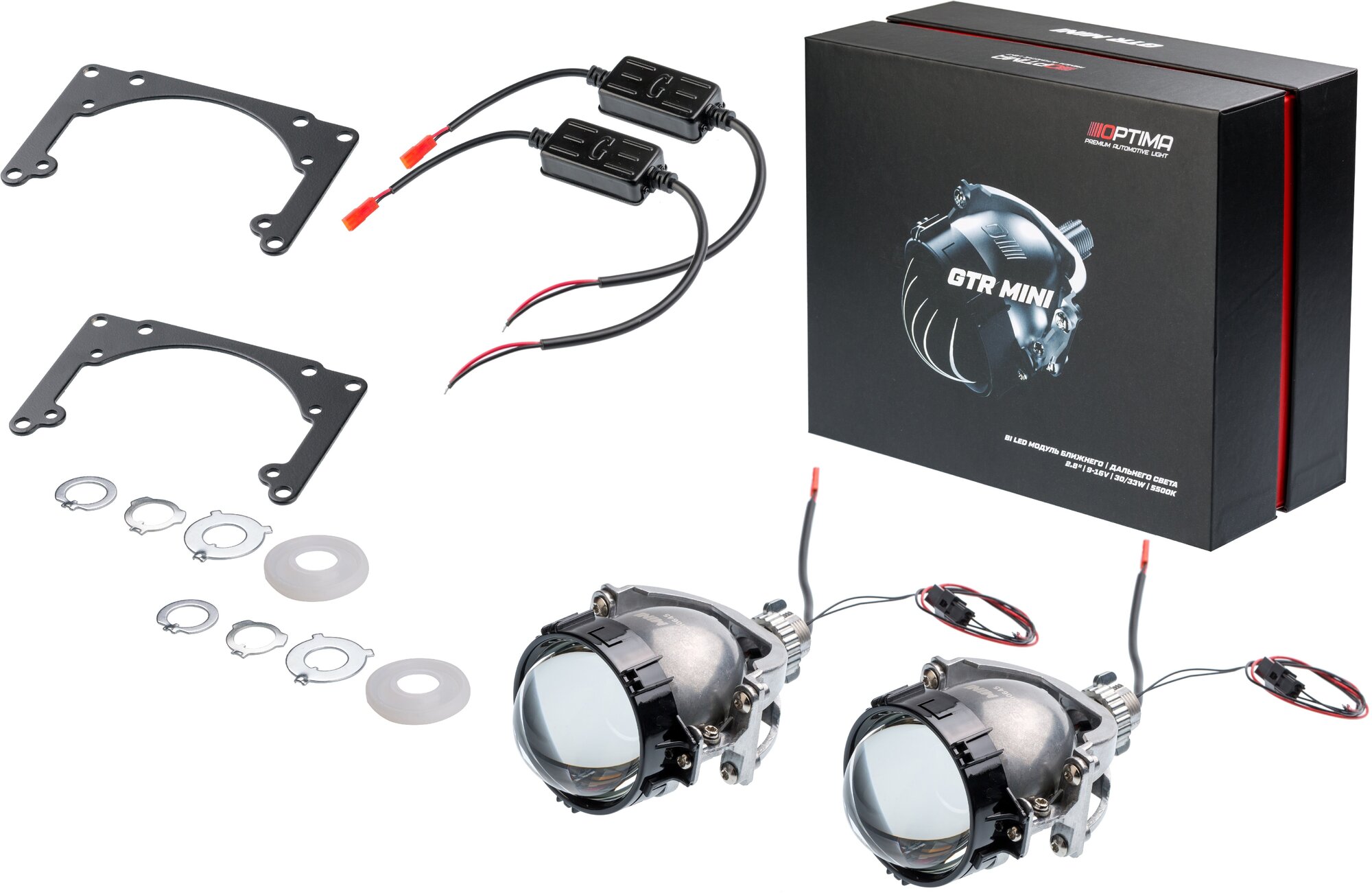 Optima Premium Bi-LED Lens GTR Mini 2.8" 5000K комплект 2шт.