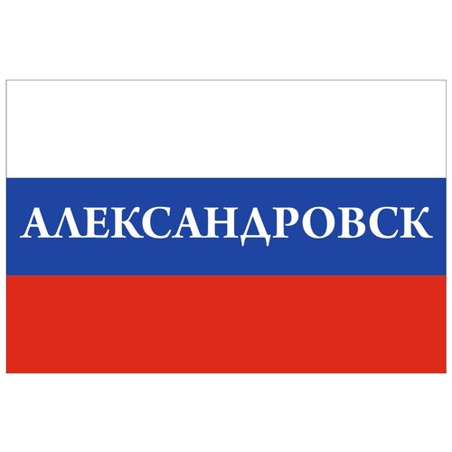 Флаг России с надписью Александровск 90х135 см флаг города александровск сахалинский 90х135 см