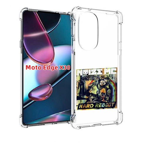 Чехол MyPads Hard Reboot Noize MC для Motorola Moto Edge X30 задняя-панель-накладка-бампер