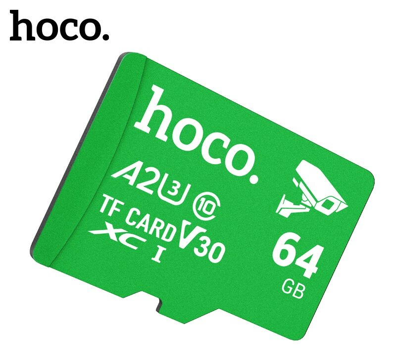 Карта памяти для видеонаблюдения HOCO MicroSDXC 64 ГБ A2 TF CARD V30 class 10