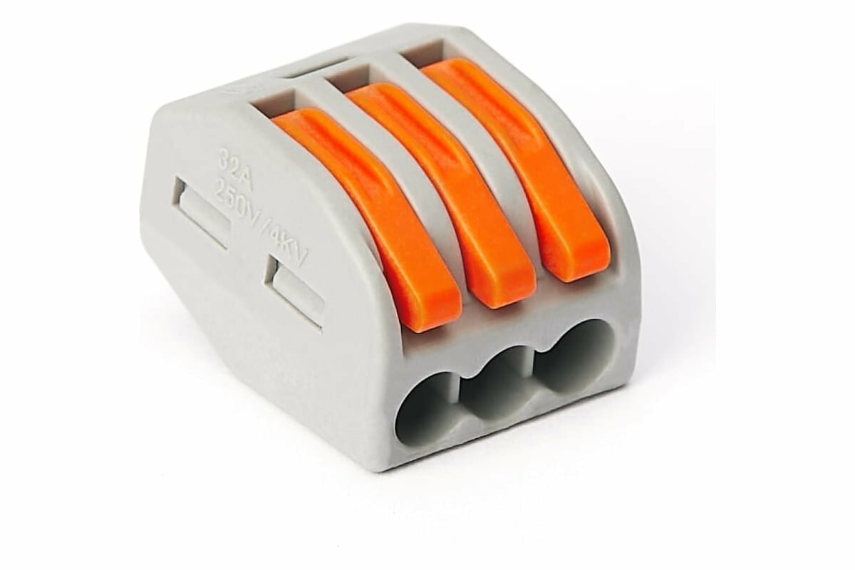 Трехпроводная клемма Gigant 20 шт/уп 008-2 5(4)мм² GCT-222-413-20