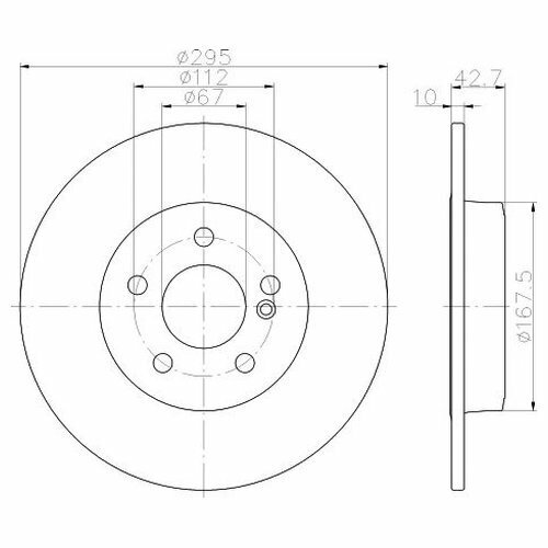 Тормозной диск задний Textar 92254903 для Infiniti QX30; Mercedes A-CLASS W176, B-CLASS W246, W242, CLA C117