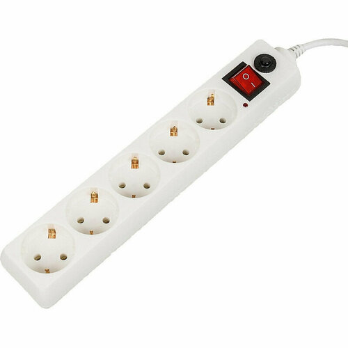 Сетевой фильтр Buro 500SH-1.8-W 1.8м (5 розеток) белый (коробка), 2081095