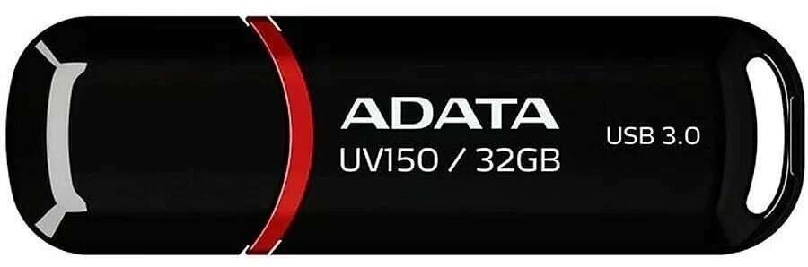 Флеш Диск ADATA Flash Drive 32Gb UV150 AUV150-32G-RBK USB3.0, Black — фото 1