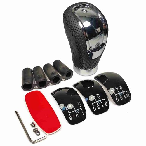 Ручка коробки переключения передач КПП универсальная перфорированная с черной строчкой 3 накладки belais 22629 931₽