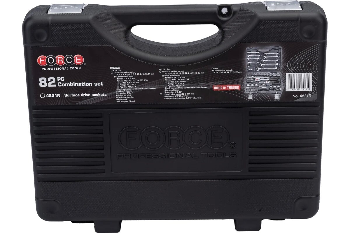 Набор инструментов 82 предмета Force 1/4", 1/2" SL 4821R — фото 1