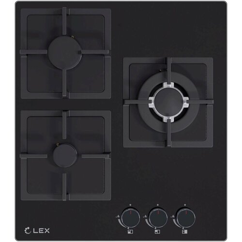 Газовая варочная поверхность Lex GVG 434 BBL черный Газ-контроль Электроподжиг Конфорка WOK 16547₽