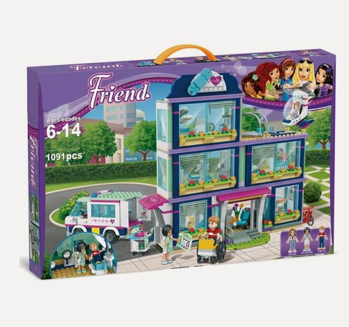 Изображение товара Конструктор/ Friend/ Френдс/ Подружки/ Клиника Хартлейк Сити/ 1091 деталей/ 3028/ ребенку