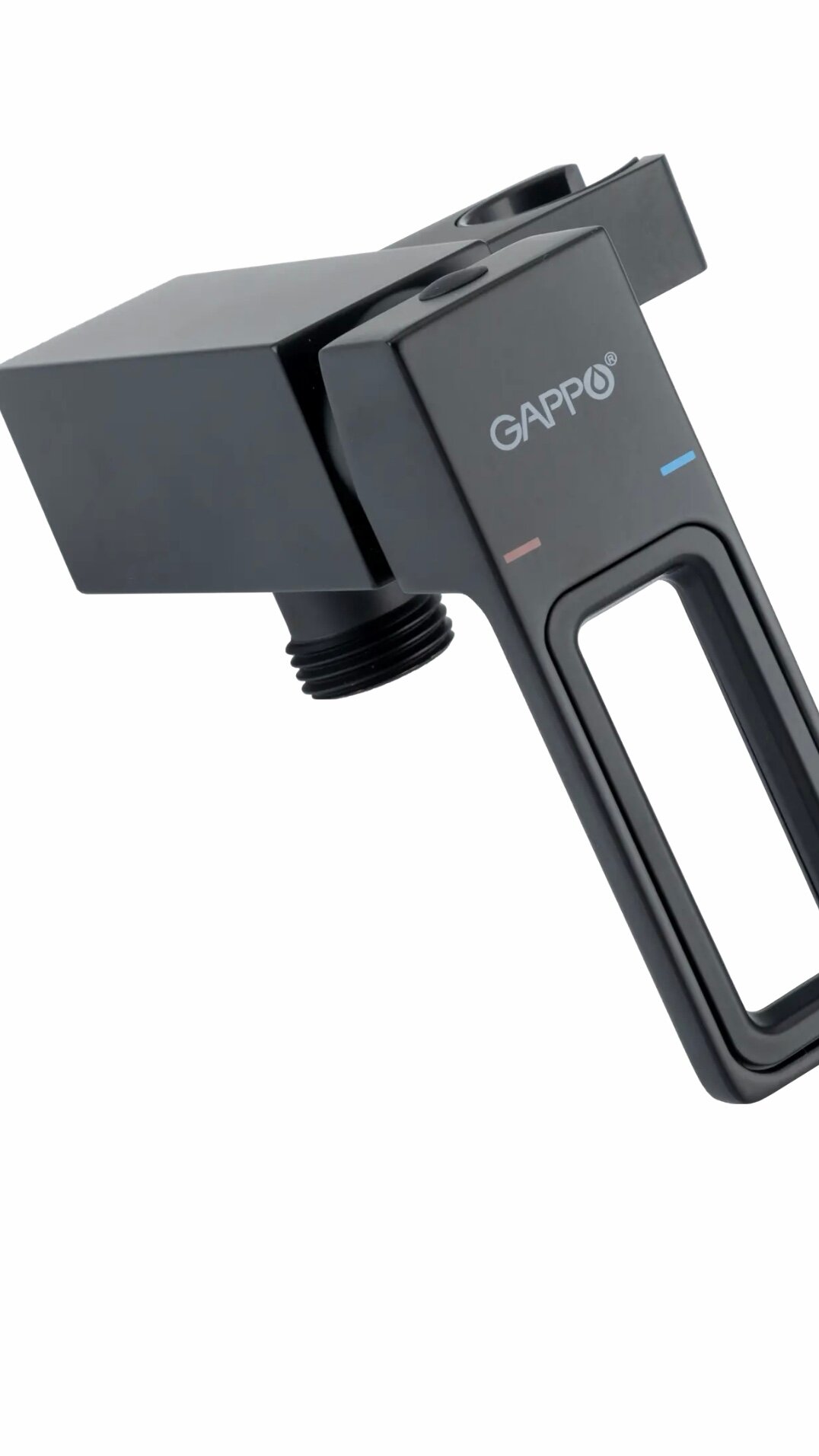 Гигиенический душ Gappo Eder GL7301-6, набор со смесителем, цвет черный матовый - фото №2