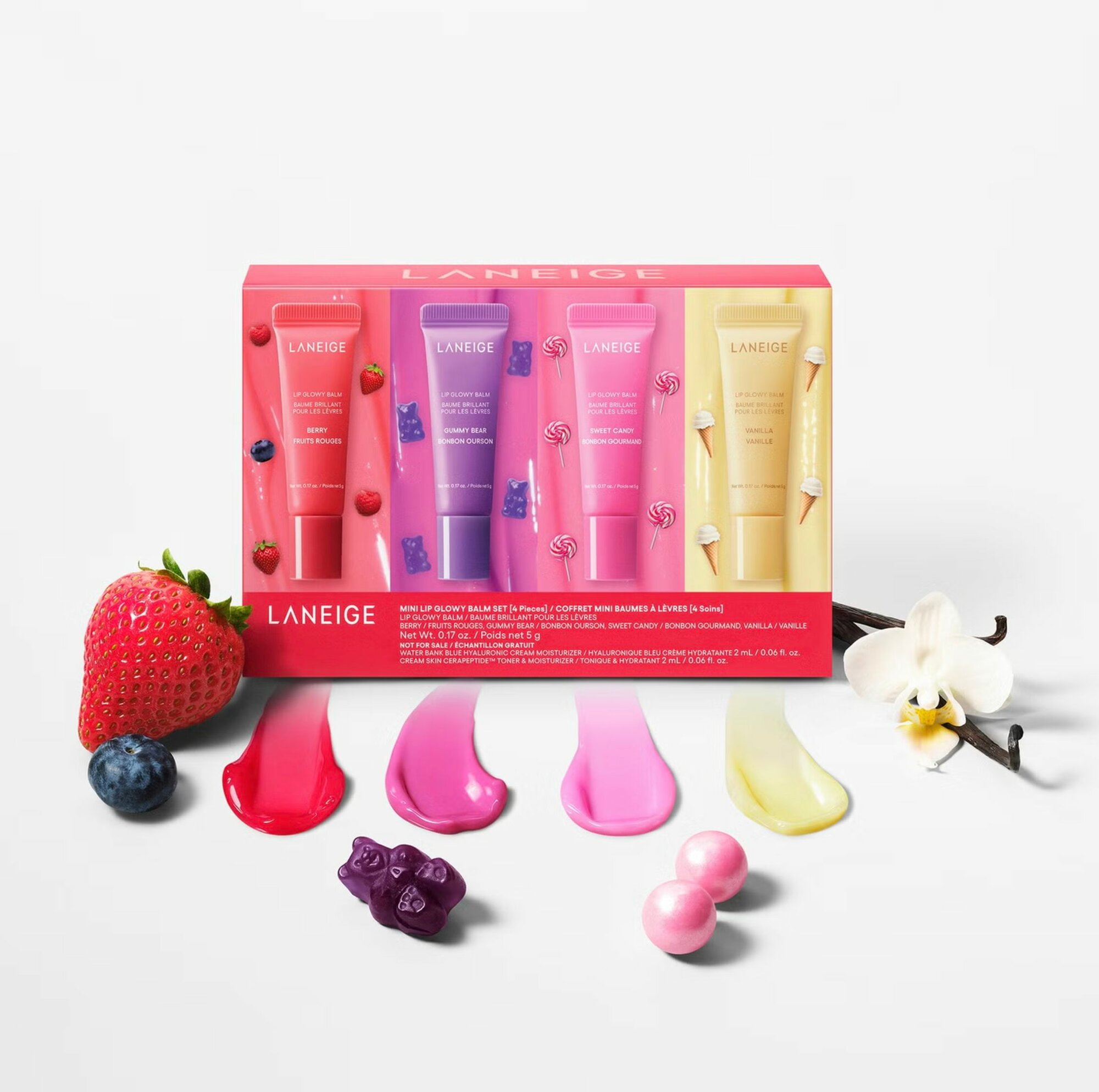 LANEIGE Подарочный набор бальзамов для губ Mini Lip Glowy Balm Set — фото 1