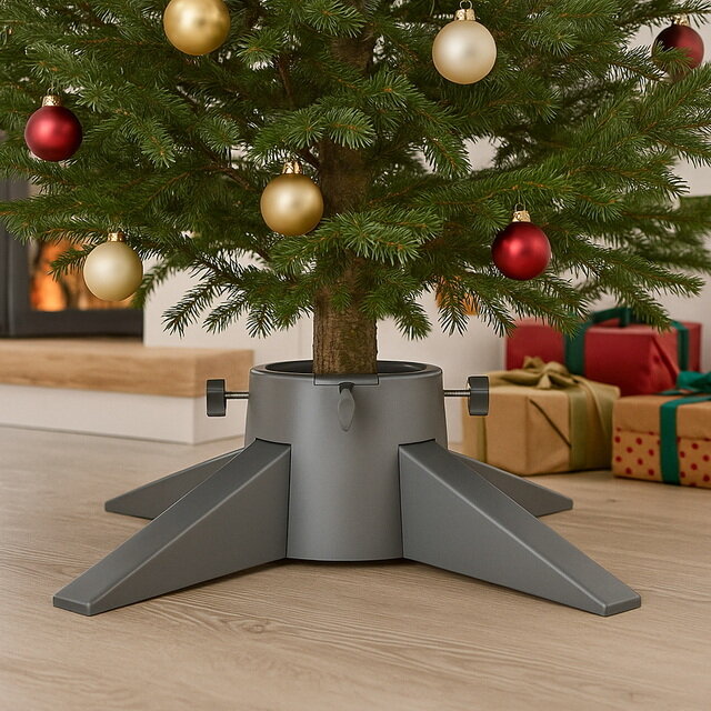 Подставка для елки высотой до 2.1 м диаметр ствола до 9 см серая Tree Nest 117614