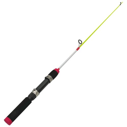 фото Удочка для зимней рыбалки, раскладное удилище с поролоновой ручкой для рыбалки, желтая, 50 см bambucho