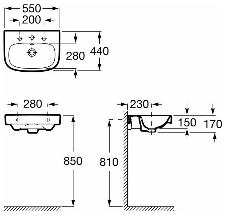 Раковина для ванной Roca DEBBA 500х440мм (32799500Y)