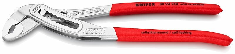 Клещи переставные ALLIGATOR зев 50 мм длина 250 мм хром обливные ручки Knipex KN-8803250