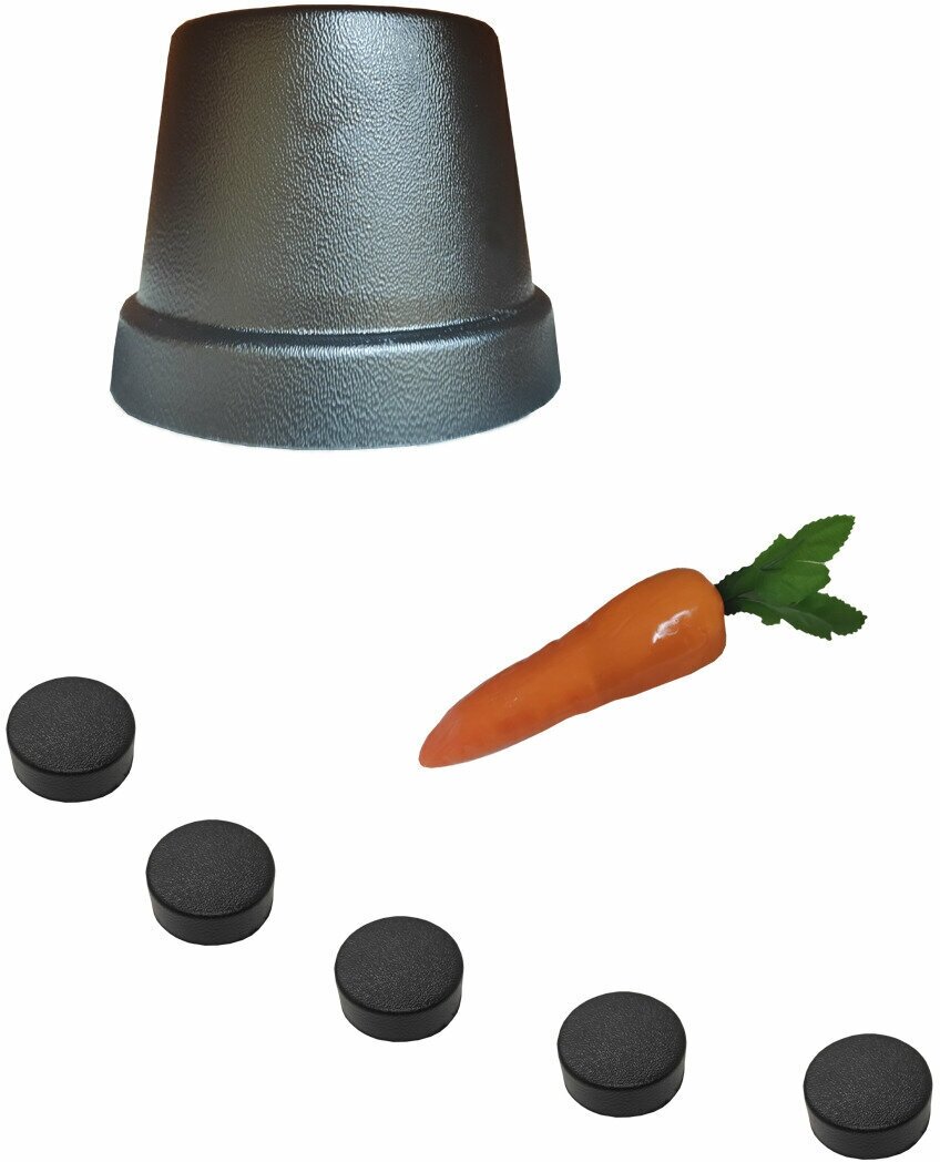 Набор для снеговика (шляпа пуговицы морковка глазки) подарочный набор