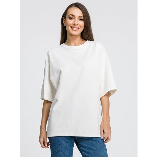 фото Футболка женская оверсайз белая s nessywear