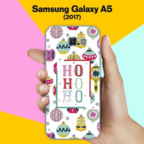 Силиконовый чехол на Samsung Galaxy A5 (2017) Ho-Ho / для Самсунг Галакси А5 2017 жидкий чехол с блестками деда мороз в санках на samsung galaxy a5 2017 самсунг галакси а5 2017