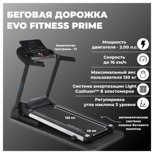 фото Беговая дорожка электрическая evo fitness prime