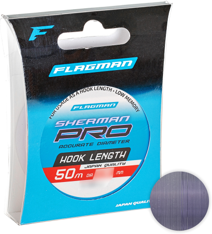 Леска FLAGMAN Sherman Pro Hook Length 50м 0,105мм 1,03кг