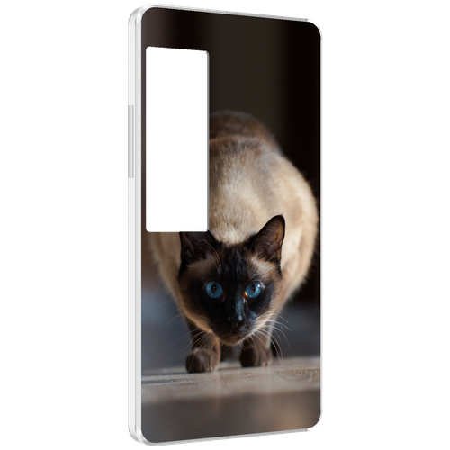 Чехол MyPads кошка сиамская для Meizu Pro 7 Plus задняя-панель-накладка-бампер