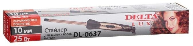 Стайлер для завивки DELTA LUX DL-0637, 25 Вт, d=10 мм, 180ºС, керамическое покрытие - фотография № 7