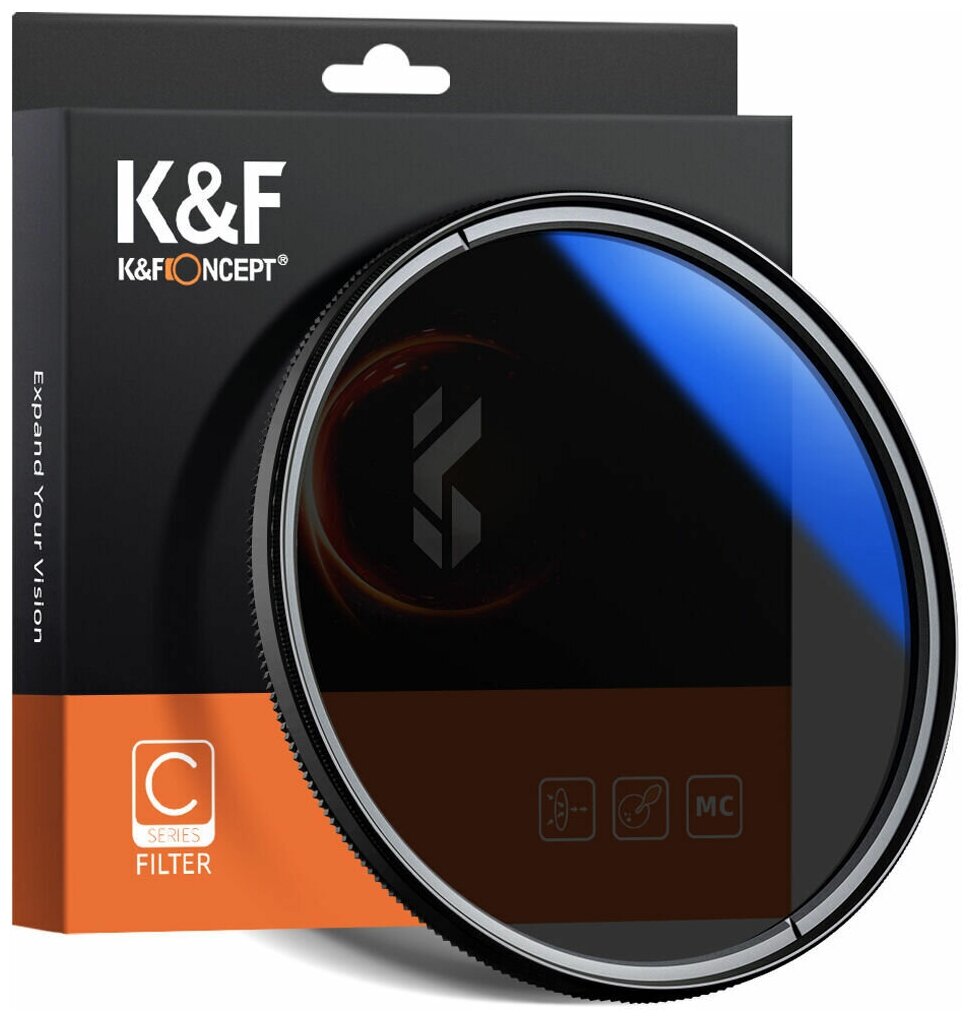 Поляризационный фильтр K&F Concept HMC CPL 58mm