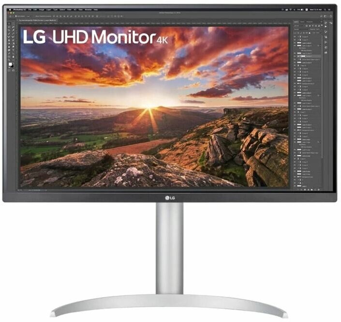 27" Монитор LG 27UP850N-W, 3840x2160, 60 Гц, IPS, черный/серебристый