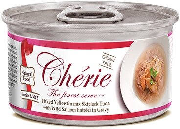 Влажный корм для кошек Pettric Cherie Signature Gravy, тунец с диким лососем в подливе, 80 г, 1 шт. - фотография № 2