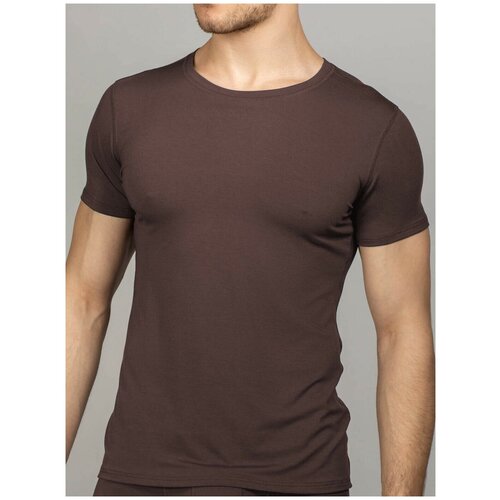 Футболка Tactilica, однотонная, размер 3XL, коричневый