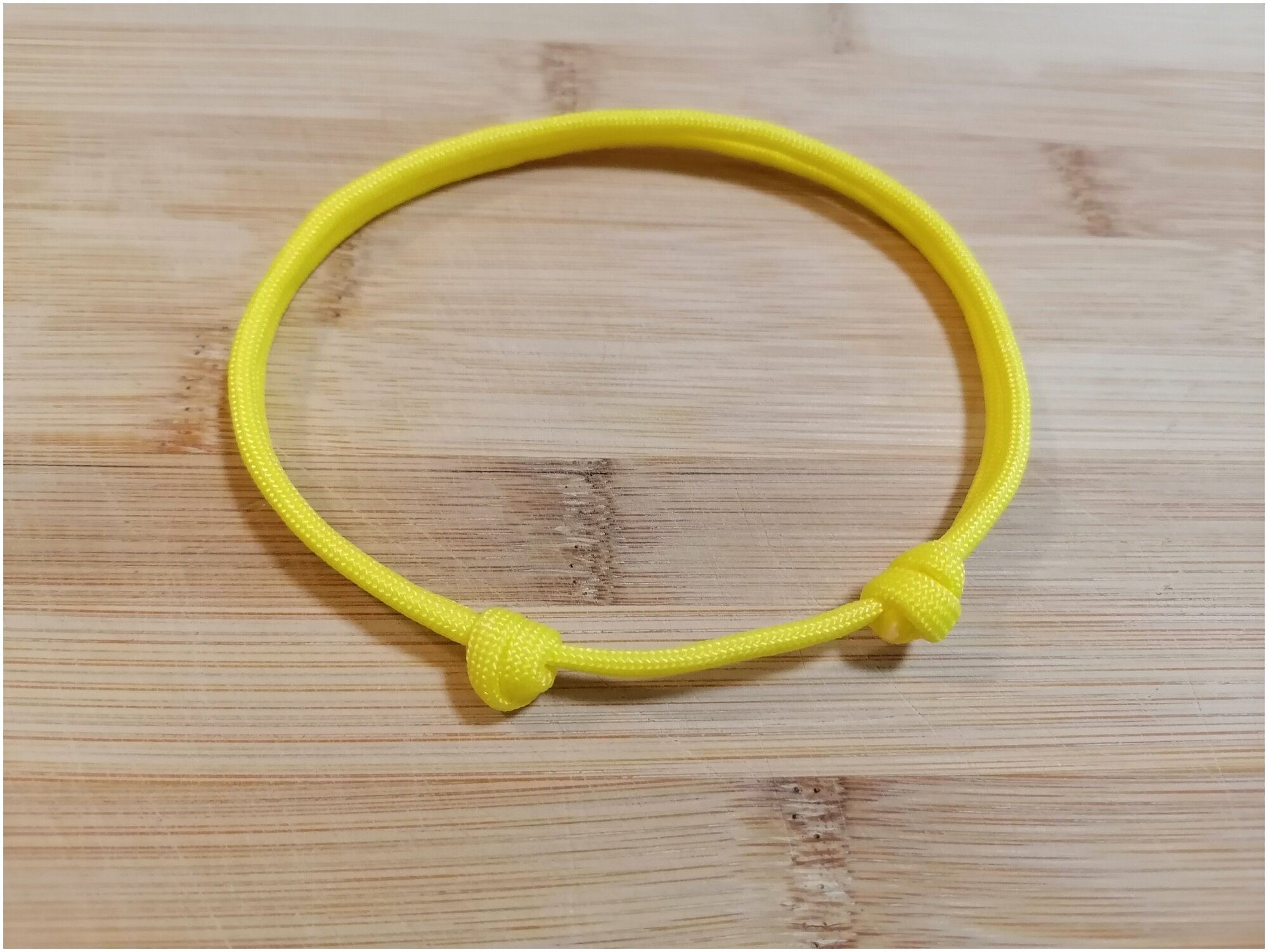 Шнурок/ошейник для адресника, желтый, размер XS - 15-30 см - фотография № 2