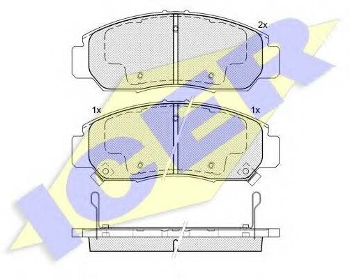 Передние колодки Icer 181543 с датчиком износа