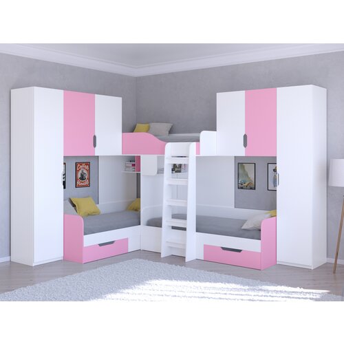 розовый, белый, розовый