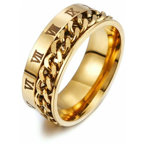 Кольцо помолвочное TASYAS, размер 18, золотой кольцо помолвочное tasyas нержавеющая сталь размер 18 серебряный золотой