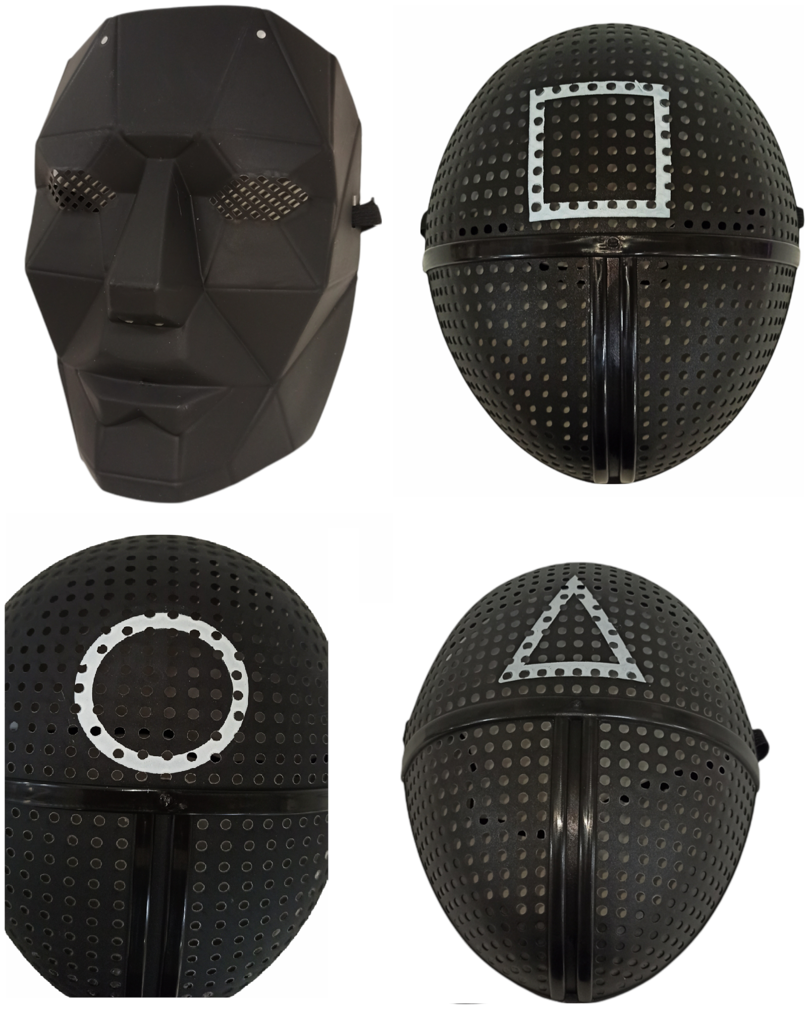 Комплект масок Игра в Кальмара, 4 разные маски в комплекте