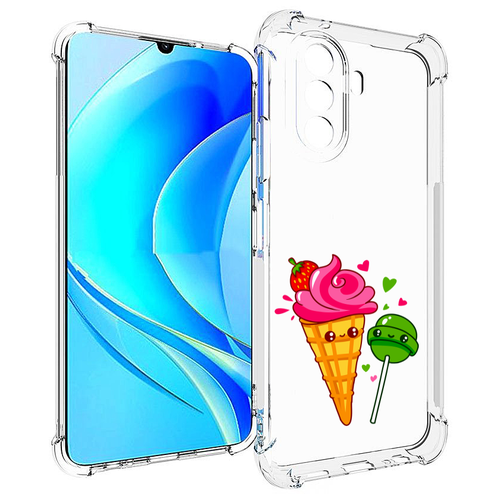 Чехол MyPads Вкусняшки для Huawei Nova Y70 / Nova Y70 Plus (MGA-LX9N) / Huawei Enjoy 50 задняя-панель-накладка-бампер чехол mypads сердечко одной линией для huawei nova y70 nova y70 plus mga lx9n huawei enjoy 50 задняя панель накладка бампер