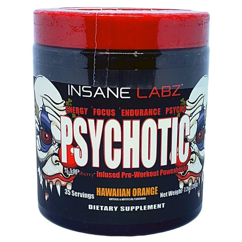 Insane Labz PSYCHOTIC (35 порций) 220 грамм Hawaiian Orange