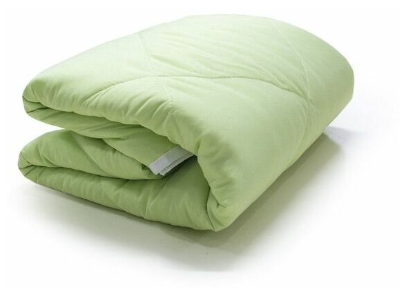 Одеяло Practical 1,5 спальное, 145x205 см, стеганое, микрофибра, светло-зеленый - фотография № 1