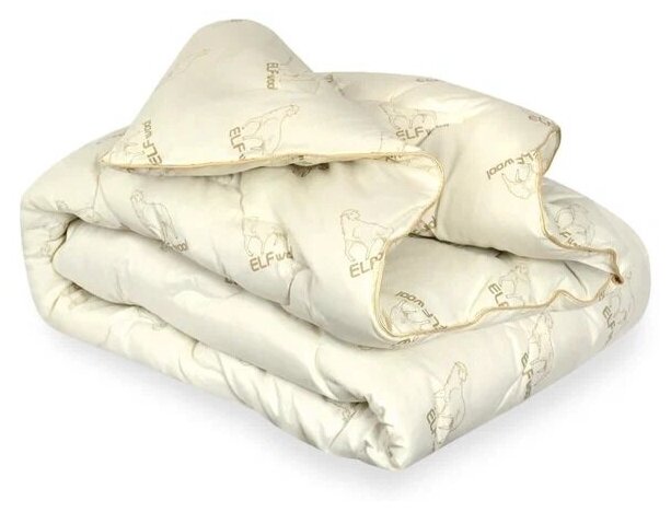 Одеяло Эльф зимнее овечья шерсть, 1,5 спальное, 140х205, в Чемодане - фотография № 2