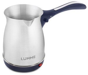 LUMME LU-1633 синий сапфир <b>турка</b> 400W, Корпус - сталь, объем 500 мл, закрытый нагревательный элемент