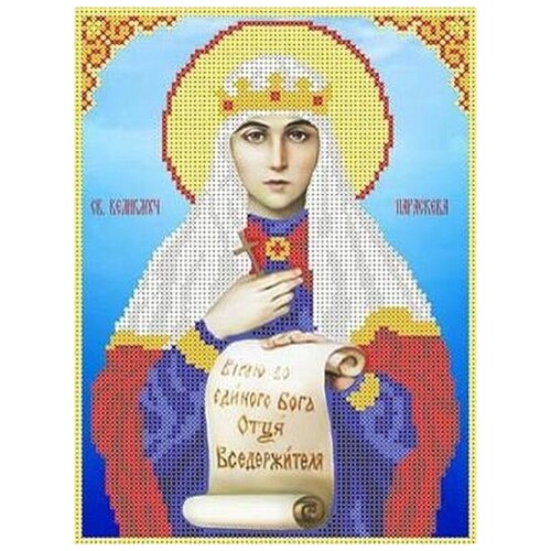 Рисунок на ткани Каролинка Святая Параскева, 18x25,4 см рисунок на ткани каролинка святая светлана 13x17 см