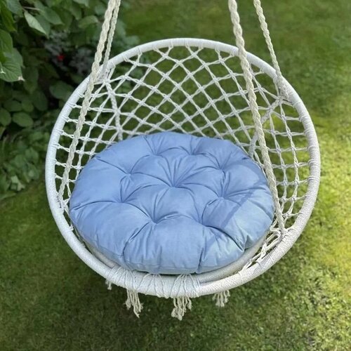 Круглая подушка для садовых качелей Билли, напольная сидушка 60D, голубая подушка сидушка голубая